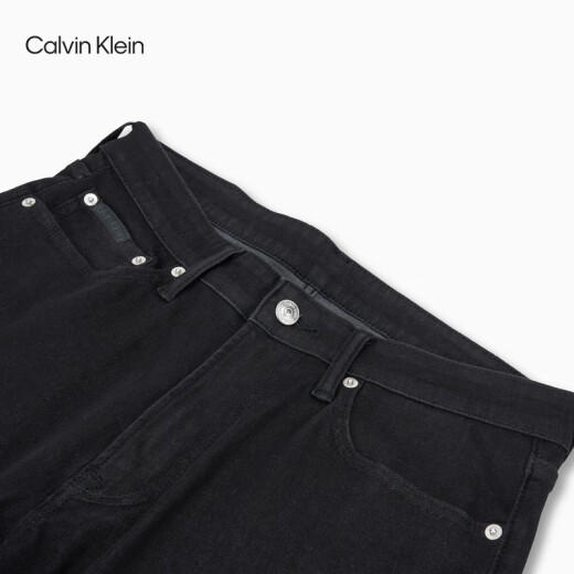 Calvin KleinJeans【凉感】25春夏新款男士休闲通勤ck弹力修身牛仔裤4RAB728 0RQ-牛仔黑 32