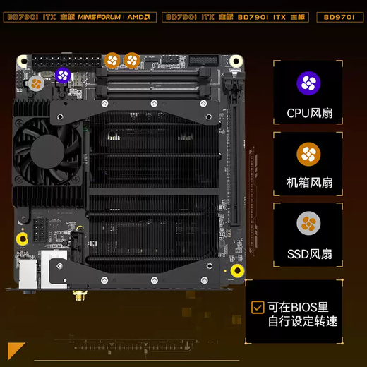 铭凡itx主板BD795iSE/790i/锐龙R9-7945HX/R9-7940HX amd cpu 组装机mini主板电脑游戏本配件 BD795I SE 国标无内存无硬