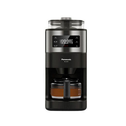 Molilla de cono de café Panasonic, polvo de frijoles de doble propósito, molienda estadounidense de uso doméstico totalmente automático, aislamiento recién hecho y concentrado, elaborado e inteligente, A701 negro A701