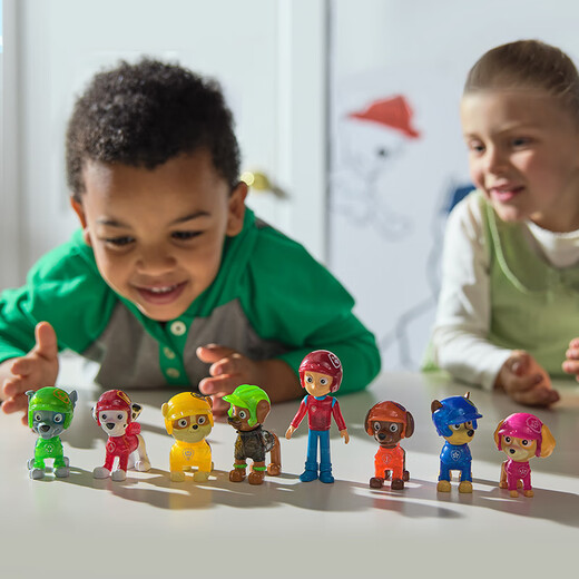 [90% nuevo] El equipo de patrulla hizo excelentes contribuciones (PAW Patrol) Regalos de cumpleaños para perros para niños, niños y niñas de juguete, grandes flotas de muñecas de animales, 8 paquetes