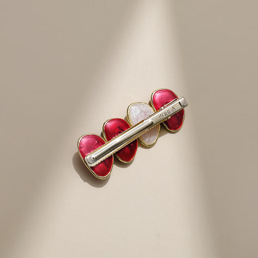 Chimera (CHIMERA) Retro Red Oil Drop Hairpin Side Clip Hairpin Side Clip Bangs Clip Hair Accessory Women's Headwear Girl's Birthday Gift