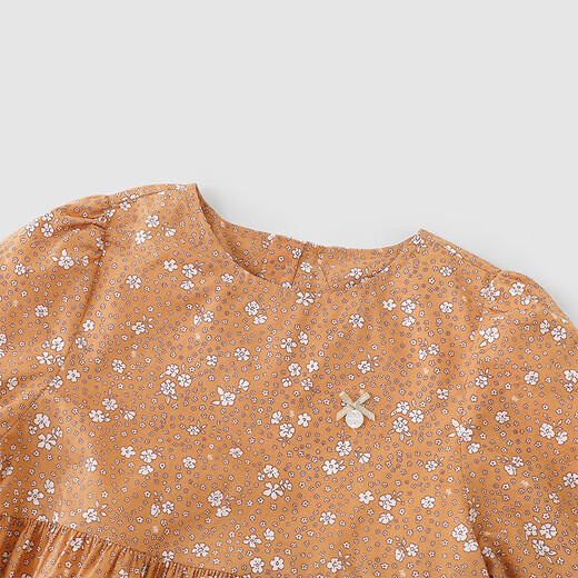 YEEHOO shopping mall same style girls skirt spring and autumn long sleeve baby girl dress floral skirt 2025 skirt fresh floral 90 cm