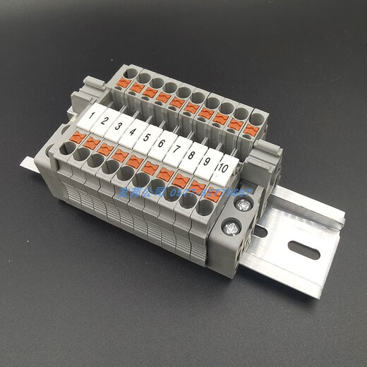 PT2.5 direct plug tool-free spring terminal guide rail combined terminal block 10-100 positions terminal block PT2.5 (100 positions) red, yellow, blue, green and black (color remarks)