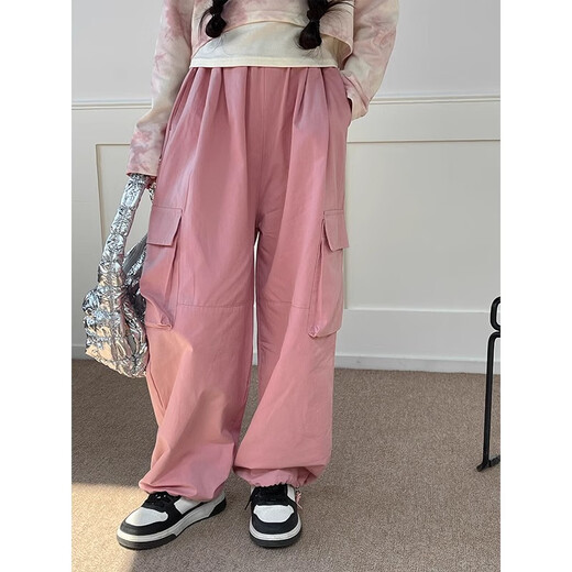 Ikano I.Karnow Girls Sweet Sweet Sweet de 2025 NUEVA Autumn Clothing Fashion Street Fashion Kids's Children Girls Spring and Autumn Big Children's Autumn 17080 Pink Set 160