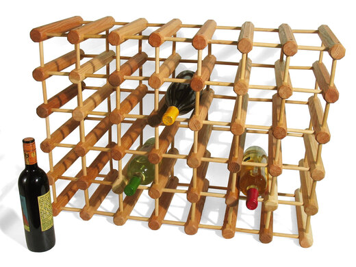 J.K. AdamsJ.K.Adams JK Adams Wood Modular Wine Rack with Natural Pins, 40 Bottles, Maple