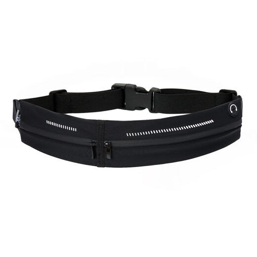 Camel (Camel) Sac de taille sportive, hommes et femmes qui exécutent un sac de taille de téléphone mobile, Sports Fitness Mini Belt 8W3AMT002 Black