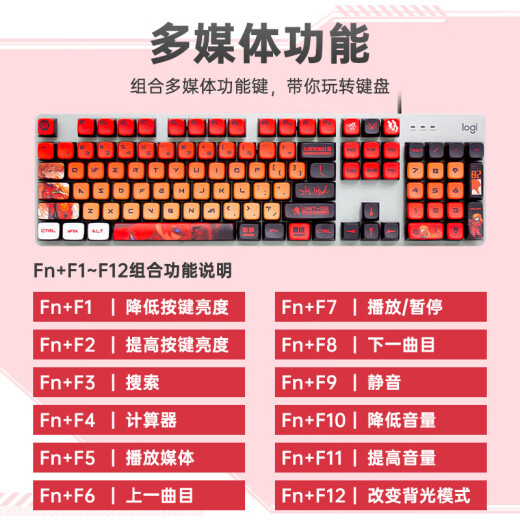 Logitech K845 mechanical keyboard Mechanical key shaft Wired mechanical keyboard E-sports office games desktop external laptop K845 tea shaft-Asuk