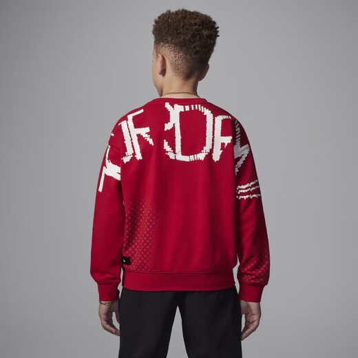 耐克（NIKE）Jordan官方耐克乔丹新年蜕变系列男童大童针织图案上衣IF3740 687健身红 160 (XL)