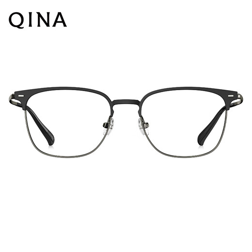 Qina (QINA) myopia glasses 25 new product light flick titanium frame glasses frame Sven business optical mirror men QA7025B11