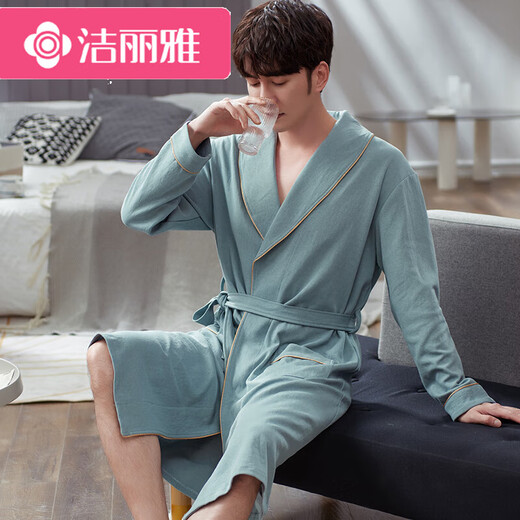 Jeriya Waffle Basphobe Spring y Autumn Cotton Pure Cotton Media Longitud Medicina 2025 Nuevo baño integrado de absorción de agua LJ16822 M Tamaño [peso 100-120Jin [Jin iguala 0.5 kg]]]