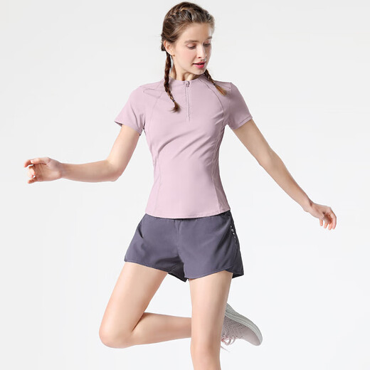 Camel (Camel) Running and Fitness Two-Piece Set pour les shorts anti-exposition décontractés pour les femmes Set Y23BA4L0030B5 Mid-Die Zi XL