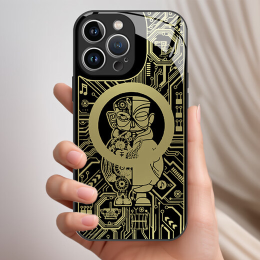 Xianchengke Sanxingdui mobile phone case Apple 14 Huawei mate60 Cultural and creative iPhone 15 Promax Museum OPPO Xiaomi 13 National Treasure vivo peripheral mask 12 National Style P6 JLE15053 Sanxingdui-white glass shell iPhone 15