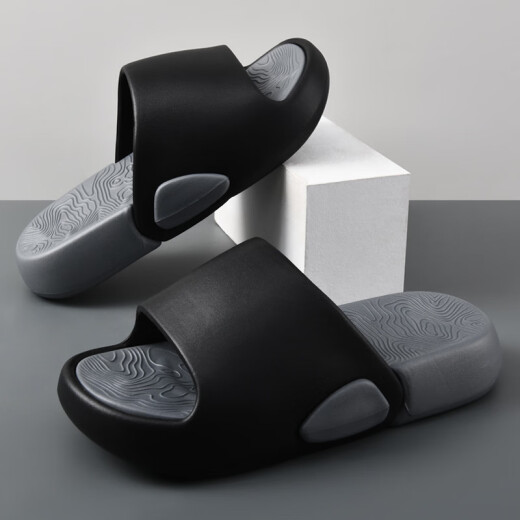
Haoyunli Summer New Men's Flip-Soled Thick Sole Anti-Slip Wear Fashionable Two-Color Outdoor Beach Beach Sandals Summer White and Black 9928 Thick Sole Two-Color Flip-Soled 40 41