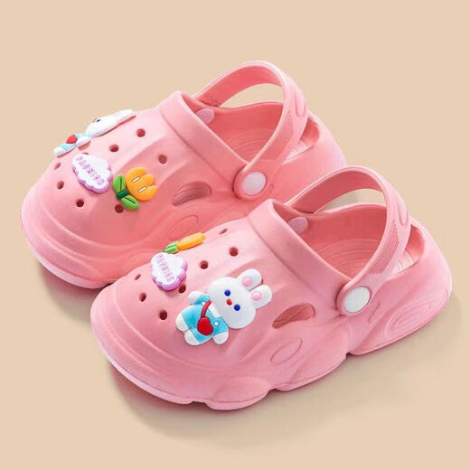 Hot style SpongeBob SquarePants children's clogs, parent-child slippers, new home boys, girls and babies indoor non-slip khaki-SpongeBob SquarePants 28, inner length 19cm, one size too large