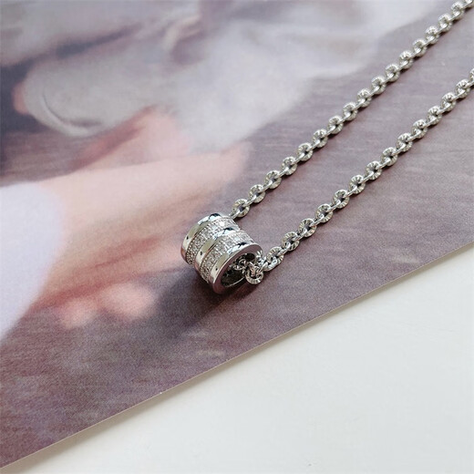 Shiyi single pendant Pt950 pure platinum, non-fading, non-allergenic, moissanite diamond 18k pure white gold single pendant without chain for children, masonry small waist