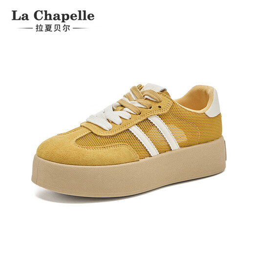 
La Chapelle women's shoes summer versatile lightweight training shoes classic soft sole shoes for women 66-02 yellow-mesh 38