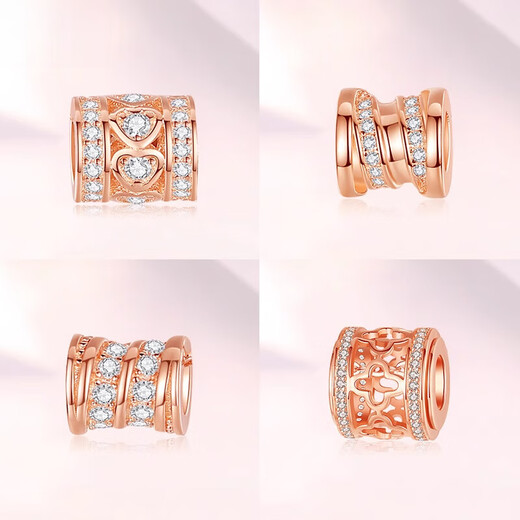 DL 1998 Fat Donglai same style 18k gold pendant without chain s925 silver rose gold small waist necklace pendant for women k color golden autumn XL100296-rose gold single pendant (no chain)