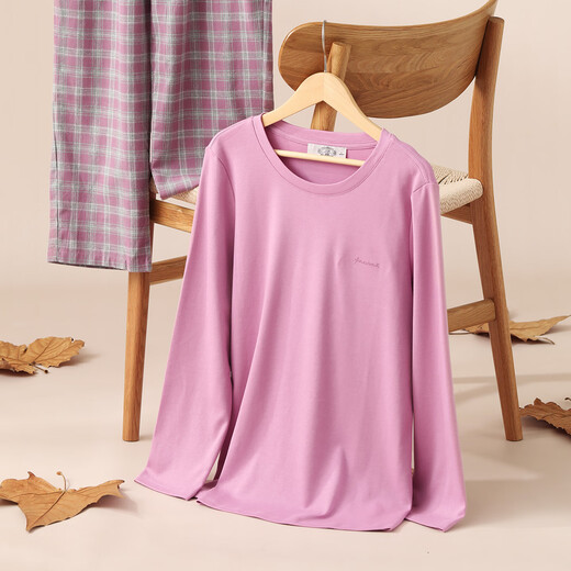 American Standard New Long Sleeve Couples Pure Cotton Pajamas for Women Spring and Autumn Simple Casual Plaid Cotton Wearable Outerwear Home Clothing Suit for Men Edelweiss Blue 3XL