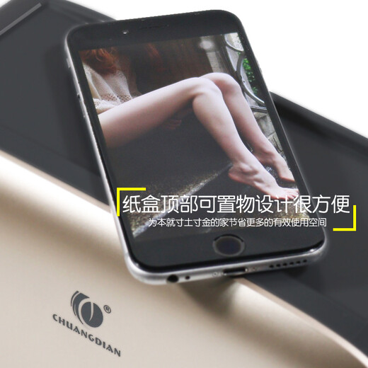 免打孔家用擦手纸盒 厕所壁挂式纸巾盒厨房抹手纸架卫生间防水抽纸 深灰色 825C