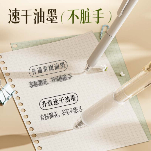 刷题笔专用ST笔尖升级全针管688速干按动中性笔文具考试小白笔碳素顺滑高颜值黑笔初中生0.5黑色笔芯 ST速干中性笔 3支 0.5mm 5支