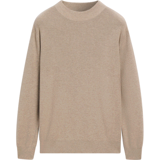 
Massimo Dutti discount upgrade 2025 men's casual simple style turtleneck sweater pullover knit sweater 00927390 Taupe M (2)