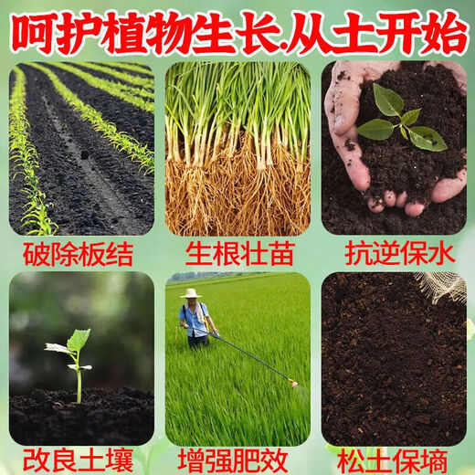 Soil Activator Black Water Fertilizer Improves Hardening and Loosening No Deep Plowing Vegetable Garden Soil Loosening Artifact 200g 1 Bag 1 Small Bag Trial Pack