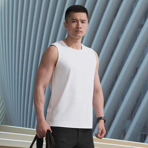 Longya 2 pieces-100 Second generation secret fiber quick-drying wide-shoulder vest for casual wear and comfortable solid color moisture-absorbent vest White 6XL Height 193 Weight 260-280 Jin Jin equals 0.5 kg