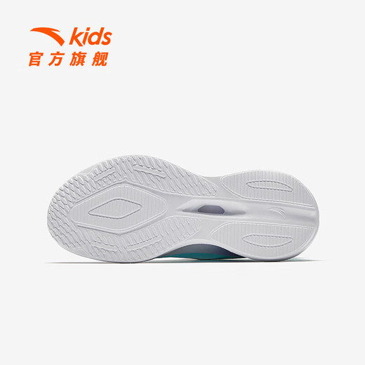 Anta-Kinder-Turnschuhe große Kinderschuhe 2025 Sommer Neues Produkt Mesh atmungsaktiven Knopfschnallen hartnäckig und gepolsterte Laufschuhe [Männerstil] Weiß/Minze Blue-5 35
