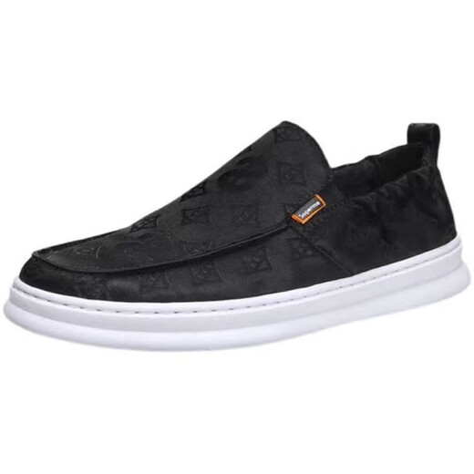 2025 NUEVO lienzo de seda de hielo Pedal de un pie Casual transpirable y no sencillando los pies de secado rápido Combinados de hombres cómodos y amigables para los hombres T-951 Negro 43 Tamaño pequeño y una talla más grande