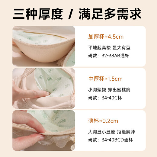 Langsha spring and summer comfortable underwear for women with large breasts and small adjustments to prevent sagging without steel rings and breasts, beautiful back bra