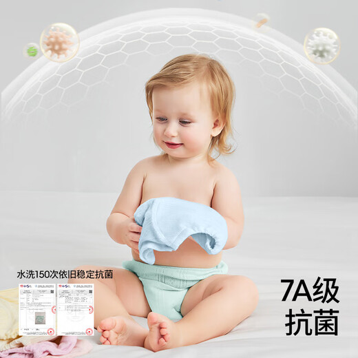 Betas training pants baby diaper pants pure cotton washable for men and women exercise in toilet newborn underwear diapers moon blue + water green 2 packs (7A antibacterial) [suitable for 6-15 months] 16-24Jin [Jin equals 0.5 kg]