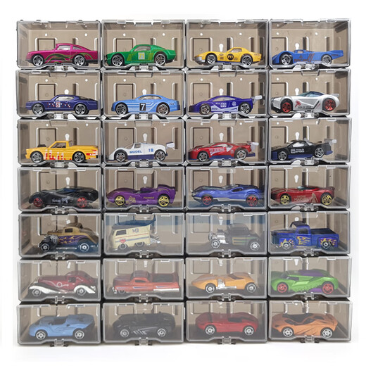 Dianhuai Car Model Display Cabinet Acrylic Hot Wheels Alloy Toy Car Storage Box Cabinet Toy Car Model Exhibition 40 Storage Boxes Without Car 2 Handles