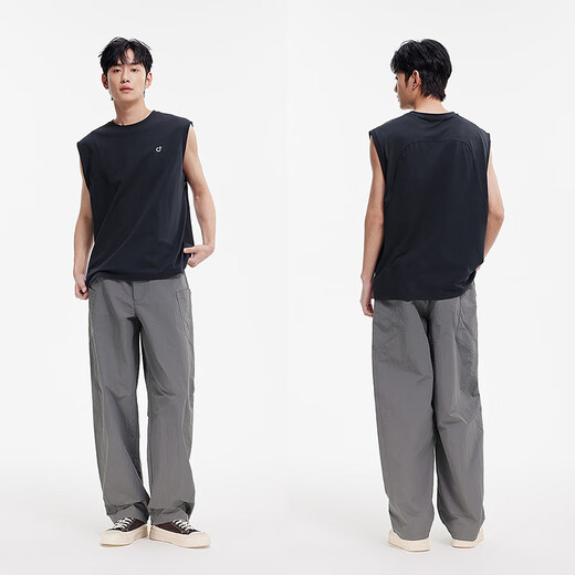 森马（Semir）背心男吸湿速干防晒无袖上衣拼接网眼运动宽松2025夏109325102102