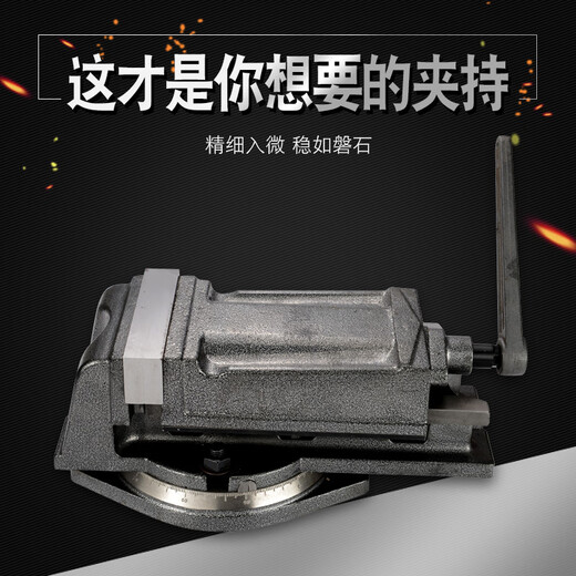 豫泰睿QH重型铣床机用平口钳 钻床精密角固式台钳4寸5寸6寸8寸 4 Q12250(高精美式)