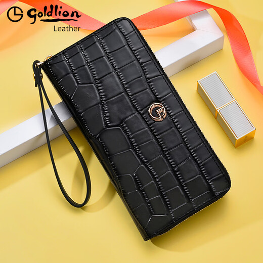 金利来（Goldlion）钱包女士长款女式手拿包新款女款包包潮流时尚拉链手包 【米白色】
