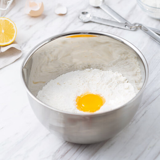 Magic Kitchen Thickened and Deepened Anti-slip Stainless Steel Egg Basin Egg Tray Basin Soup Basin Wash Basin Baking Washing Basket 22cm