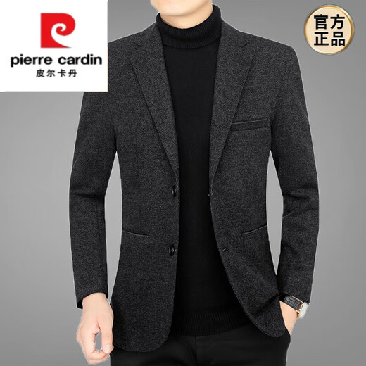 Pierre Cardin Frühling und Herbst neuer Männeranzug mittlerer Altersumbieter Middle Casual Woll Slim Anzug Jacke grau Brown L8188 S 165 (90-105Jin [Jin gleich 0,5 kg])