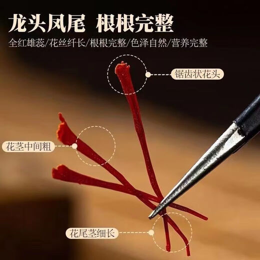 北京同仁堂【特级真品】正宗伊朗藏红花泡水喝泡茶野生中药材滋补养生藏红花 【特级】藏红花1罐