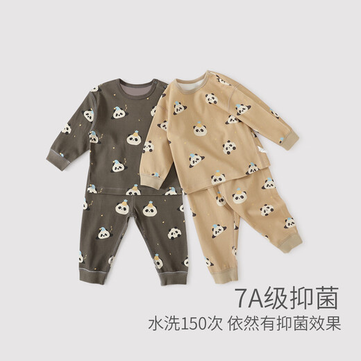Bali Pig Baby Pyjamas Spring and Automne Boys Home Clothes Girls Girls Two-Piece Set Infant and Toddler Vêtements Children's Suit Happy Duck 100