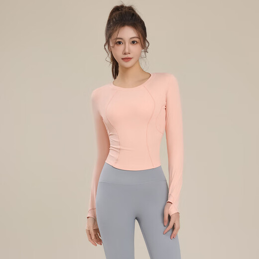 Freestyle sports tops for women in spring and summer new outdoor training running fitness wear Pilates yoga quick-drying long-sleeved T-shirt