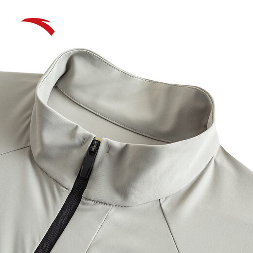 Anta standing collar knitted sports jacket for men's summer new ice silk stretch fitness running jacket 152527712
