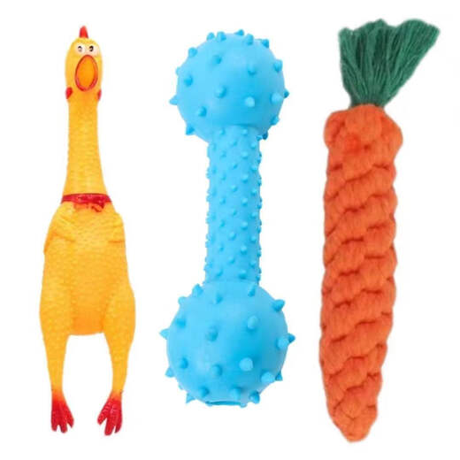 PINQUROME Pet Toy Vinyl Bite Resistant Simulation Sound Dog Toy Cat Toy Screaming Chicken Screaming Chicken Training Supplies Screaming Chicken Medium Size 1 (28cm*7cm)