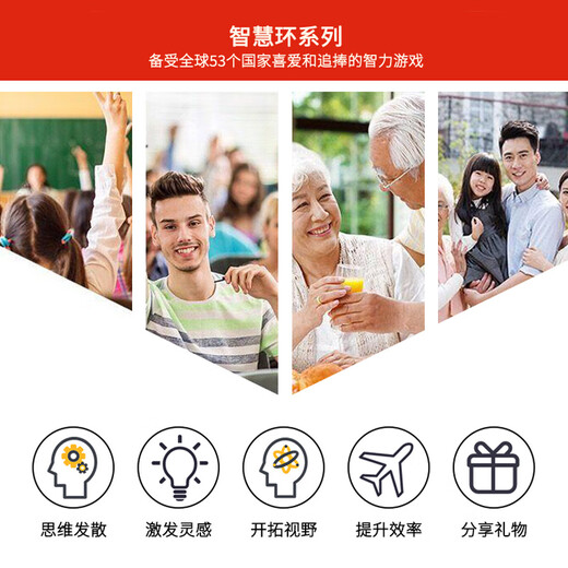 鲁班锁合金智力解谜系列玩具钥匙锁桌面儿童老人益智解压解锁玩具 无规格 益智解扣【5件套】AB锁+钥匙锁+单车锁+马蹄锁
