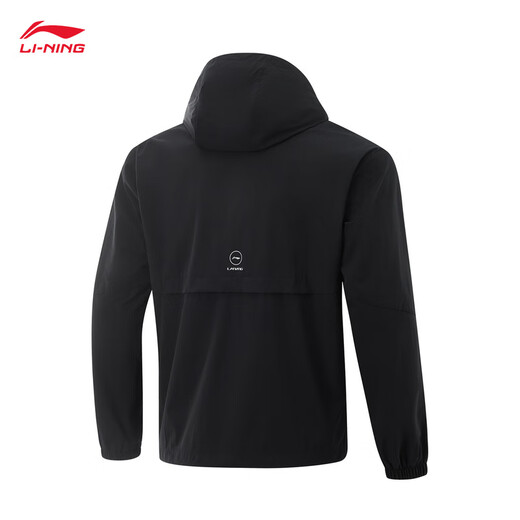 Li ning Xiao Zhan Funcion Breakbreak Sports Breaker Windbreaker para hombres para hombres Fitness de verano Simple y cómoda chaqueta Black-1 XL