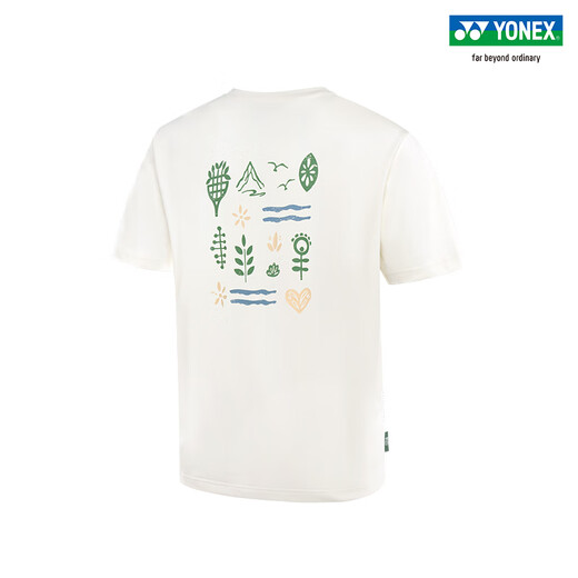 Serie de protección natural y ambiental de Yonex 25SS 16833CR/16835CR Camiseta de deportes al aire libre Hombres y mujeres 16833cr Ice beige (estilo masculino) XL
