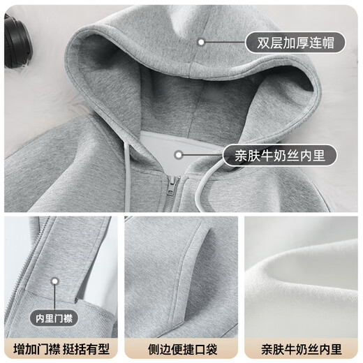 Jeanswest Men's Autumn Jacket 320G Heavy Cotton American Trendy Brand Zipper Cardigan Jacket Men's Loose Casual Top