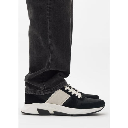 Tom FORD Luxury Shoes and Boots Men's Lace-up Low Top Sneakers J1389LCL427N-5N011 Hot Sale in 2024 Black 40