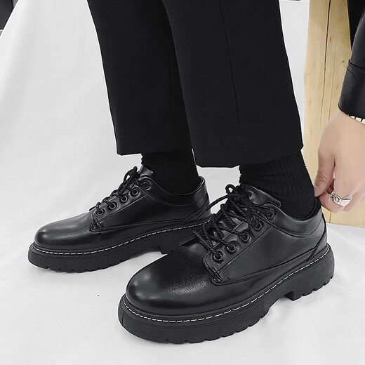 Feili Xidi leather shoes men's shoes Derby business low-top small leather shoes youth casual shoes 880 black single 41