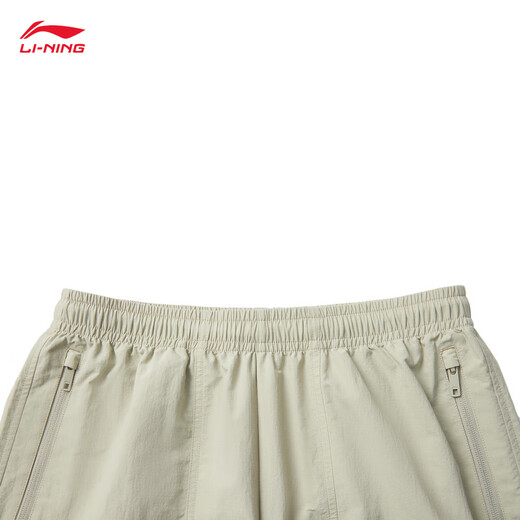 Li Ning water-repellent straight woven sports pants for men 2025 new fitness loose sports pants AYKV227