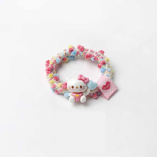 Matsuchuang Mengyu Cute Kt Cat Colored Hair Band Cartoon Versatile Hair Tie Vitality Girl Headband Hair Rope Sweet Rubber Band Hair Accessory Love Balloon Kt Cat Colored Hair Band
